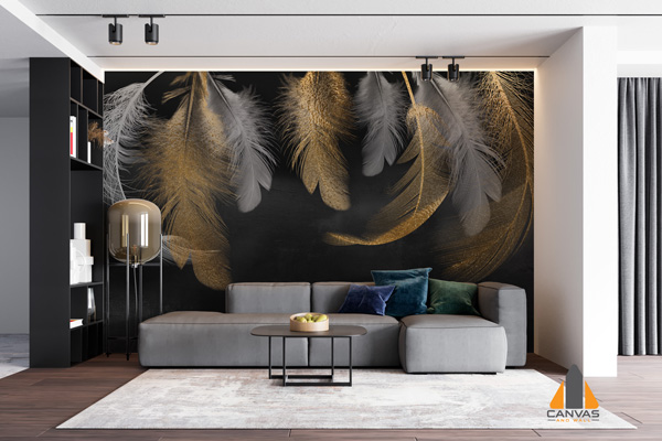 Golden Feathers Wallpaper