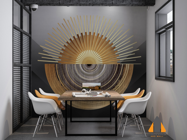 Abstract Sunburst Painting