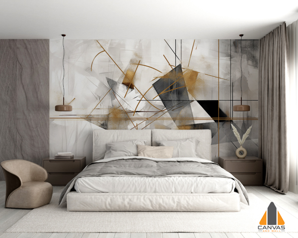 Modern Abstract Art with Geometric Shapes