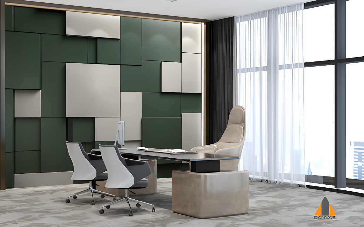 Green and White Square Grid