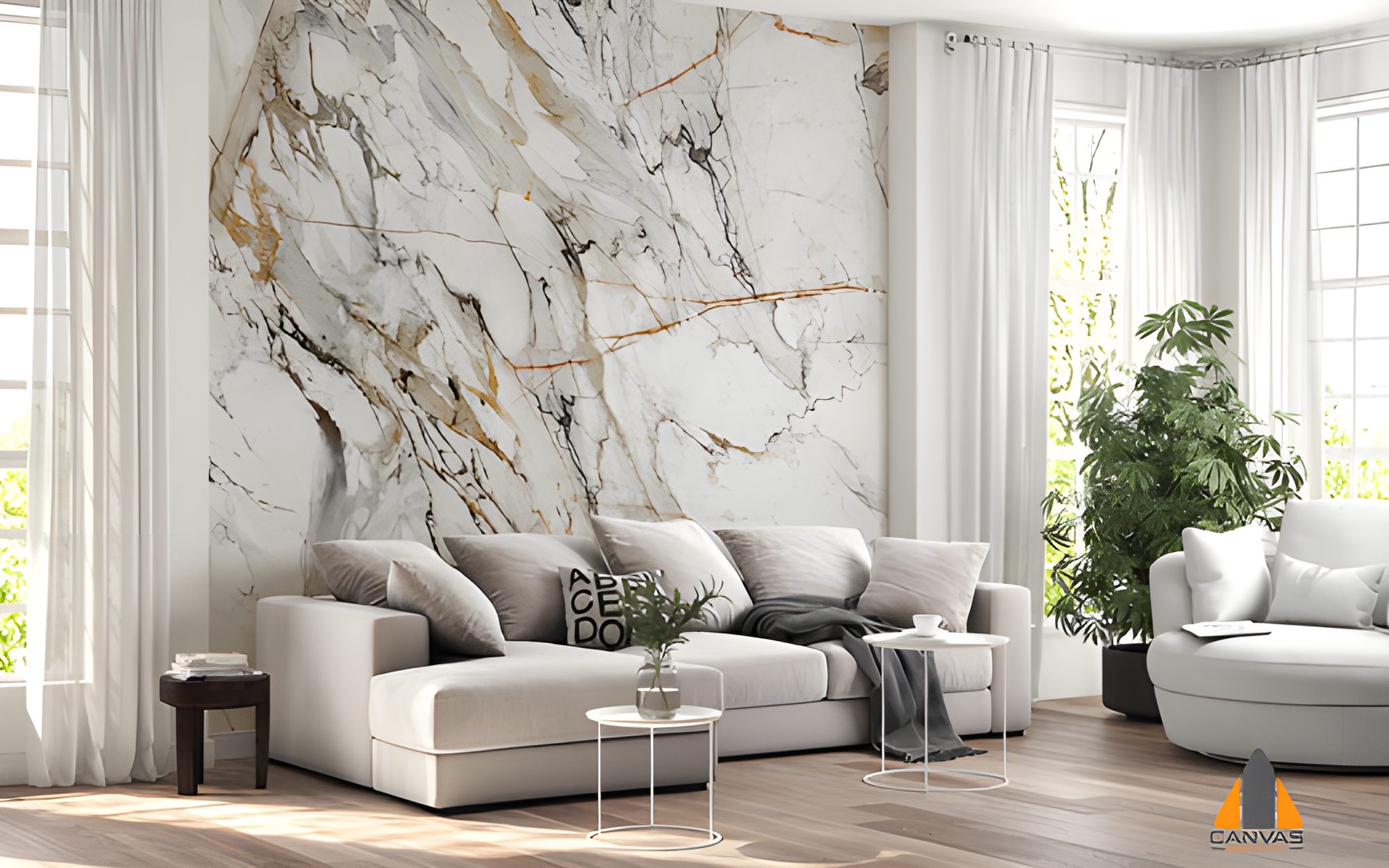 Neolith Calacatta Luxe Stone Wallpaper