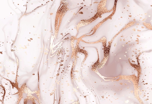 Close up of an abstract pink and rose gold marble wallpaper design.
