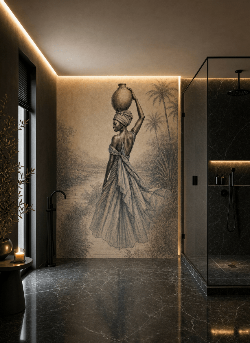 African Serenity Mural - Wallpaper mural artwork