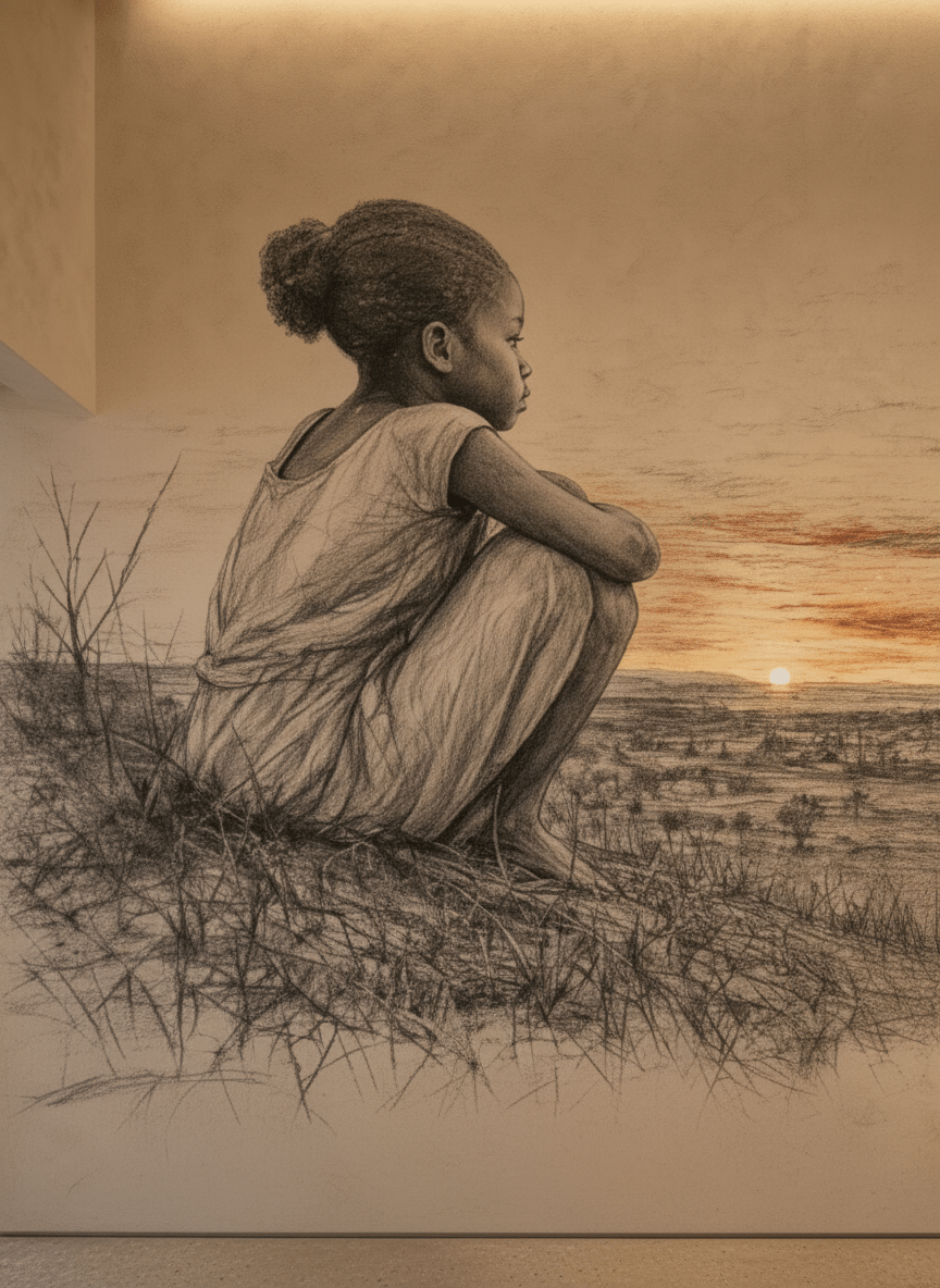 Sunset Gaze Mural - Wallpaper mural artwork